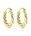  Twisted Style Silver Hoop Earring HO-2530